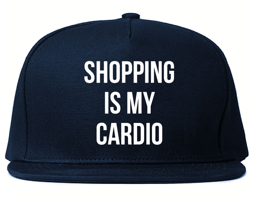 Very Nice Shopping Is My Cardio Black Snapback Hat Navy Blue