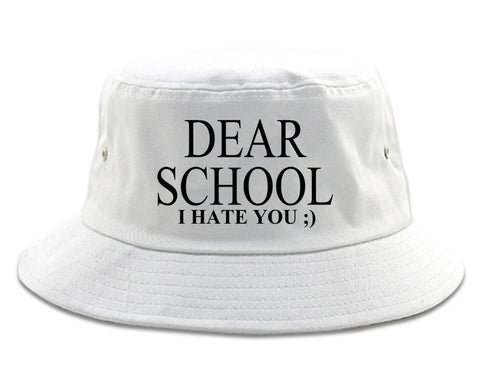 Very Nice Dear School I Hate You Black Bucket Hat