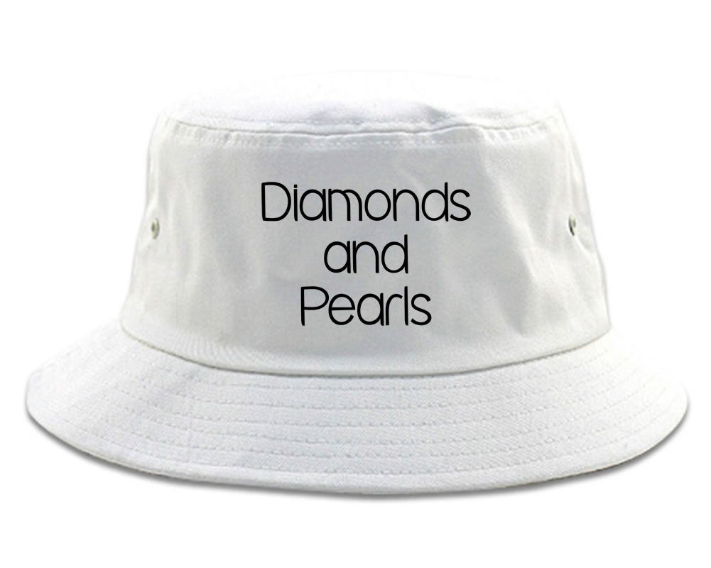 Very Nice Diamonds and Pearls Black Bucket Hat