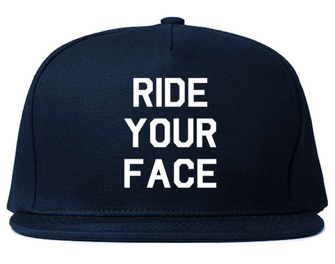 Very Nice Ride Your Face 69 Sexy Black Snapback Hat Navy Blue