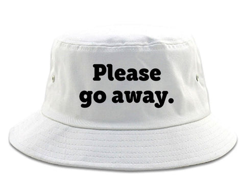 Very Nice Please Go Away Black Red Grey Bucket Hat