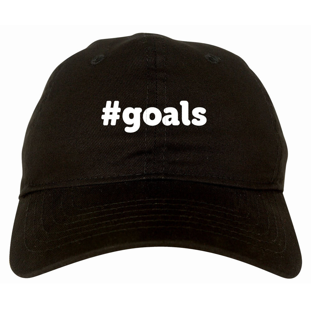 Hashtag Goals #Goals Dad Hat in Black
