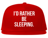 I'd Rather Be Sleeping Snapback Hat by Very Nice Clothing