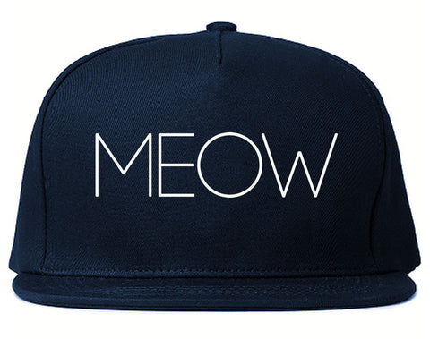 Very Nice Meow Cute Cats Kittens Black Snapback Hat Navy Blue