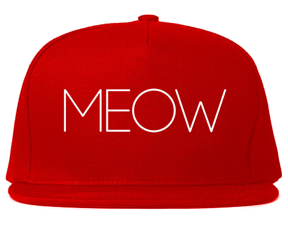 Very Nice Meow Cute Cats Kittens Black Snapback Hat Red