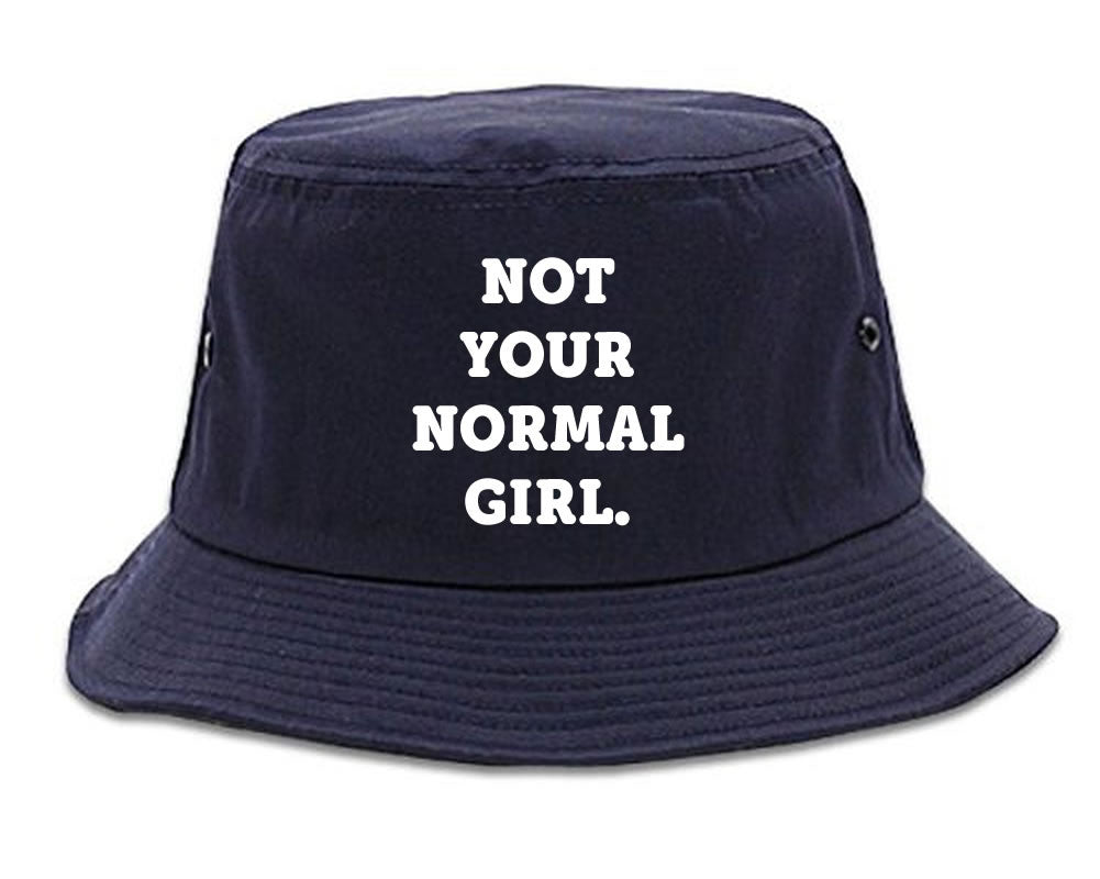 Very Nice Not Your Normal Girl Weird Bucket Hat Navy Blue