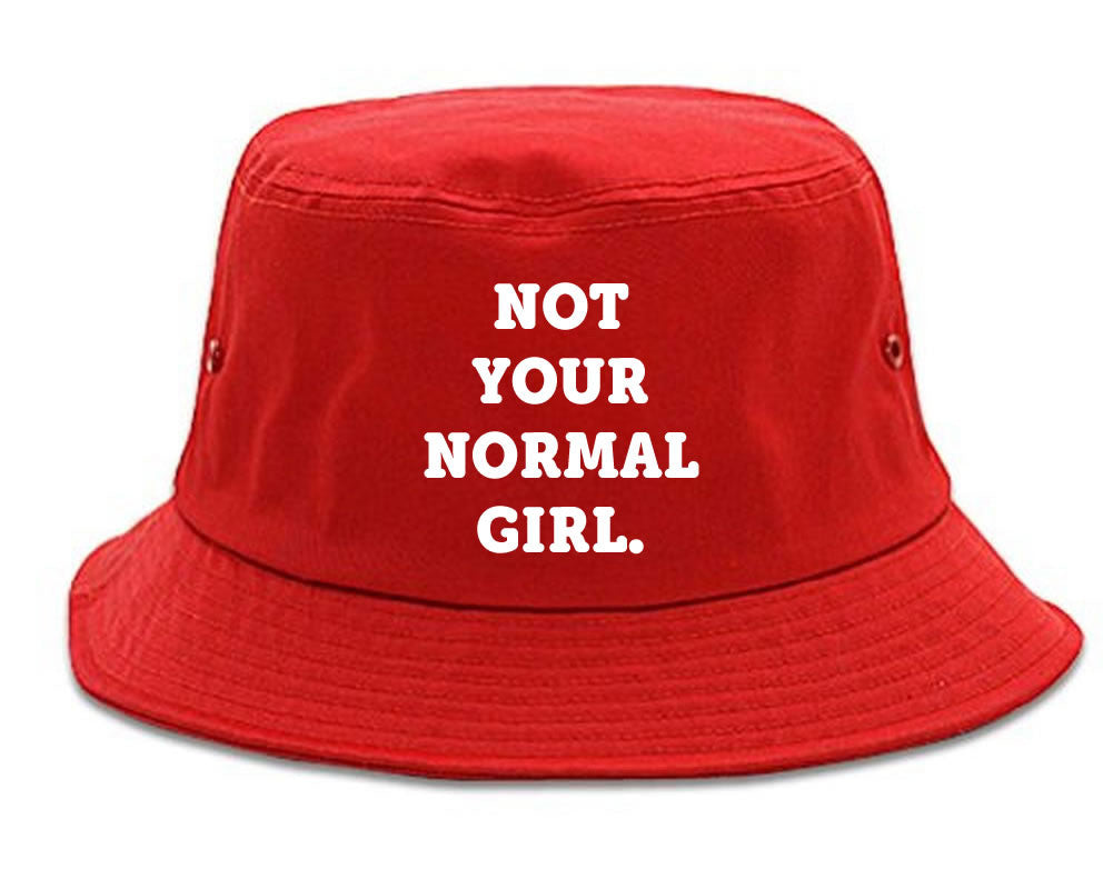 Very Nice Not Your Normal Girl Weird Bucket Hat Red