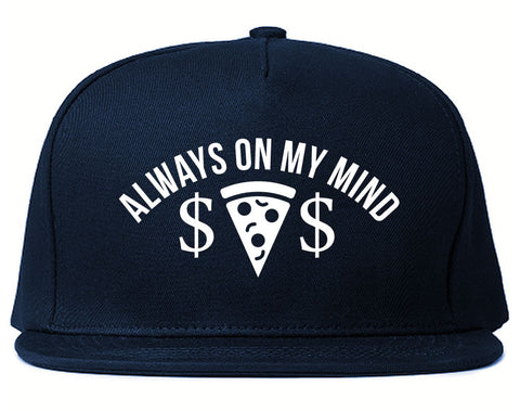 Very Nice Always On My Mind Pizza Money Snapback Hat Navy Blue