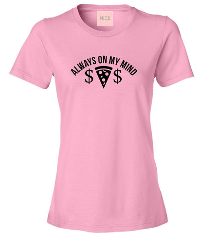 Very Nice Pizza and Money Boyfriend Womens T-Shirt Tee White