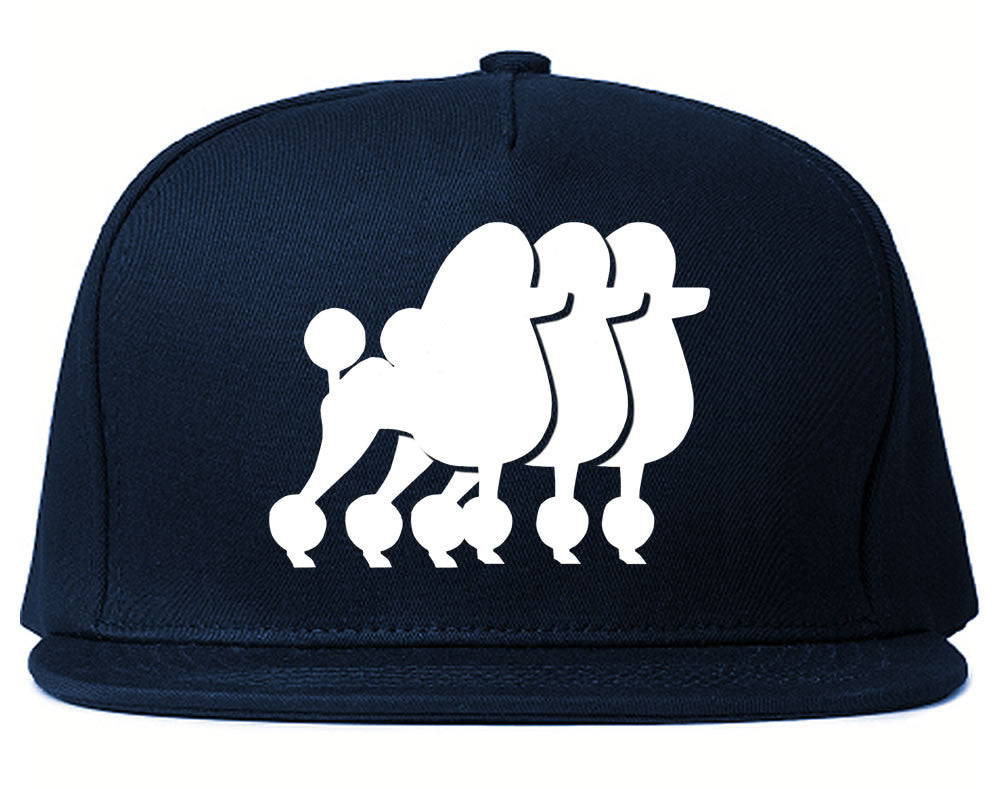 Very Nice Poodle Cute Puppies Dogs Snapback Hat Navy Blue