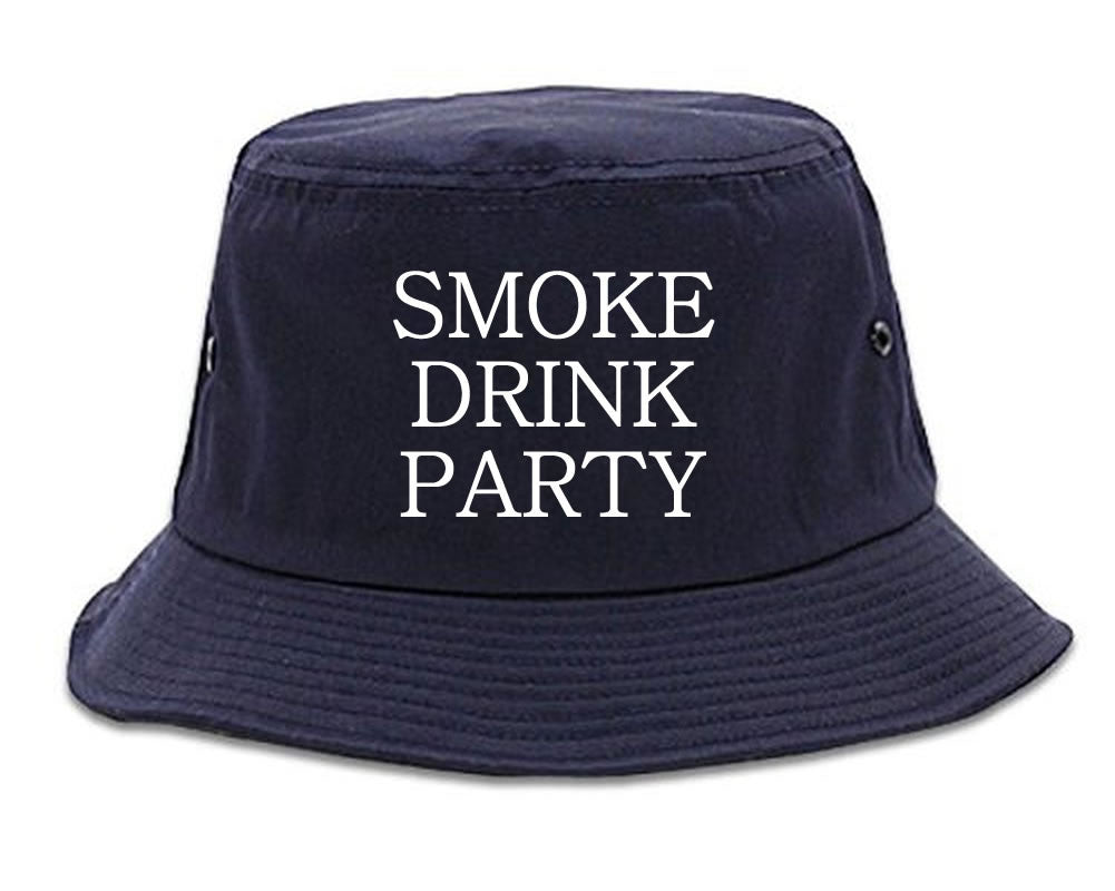 Very Nice Smoke Drink Party Black Bucket Hat Navy Blue