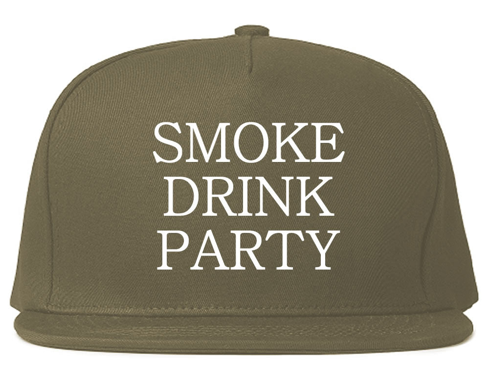 Very Nice Smoke Drink Party Black Snapback Hat