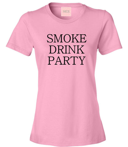 Very Nice Smoke Drink Party Womens T-Shirt Tee White