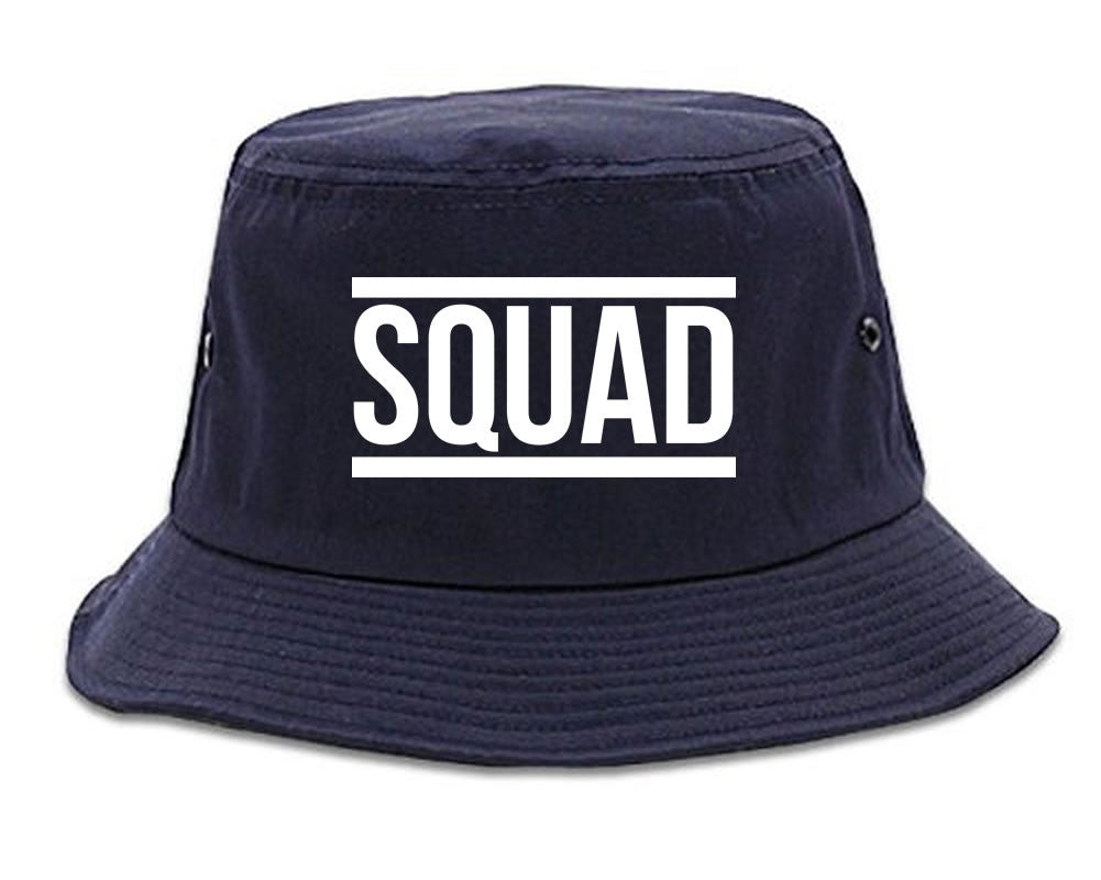 Very Nice Squad Crew Blogger Black Bucket Hat Navy Blue