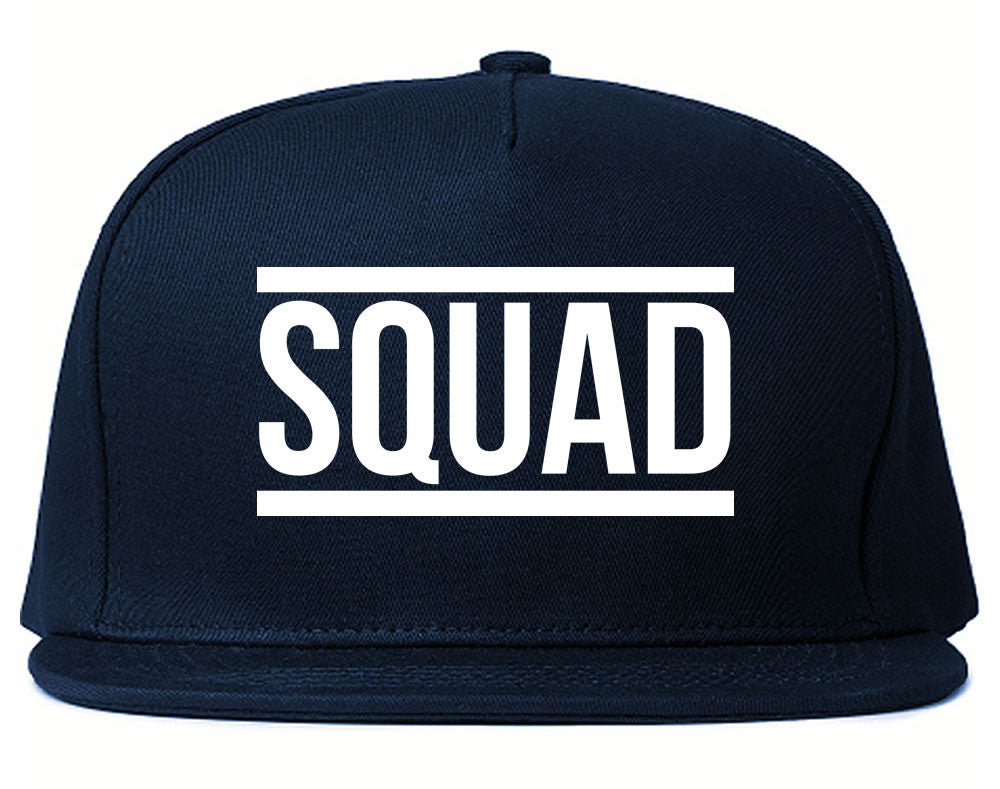 Very Nice Squad Crew Blogger Black Snapback Hat Navy Blue