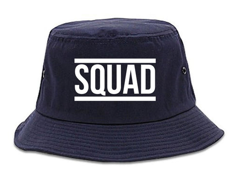 Very Nice Squad Crew Blogger Black Bucket Hat Navy Blue