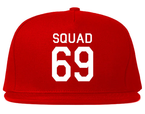 Very Nice Squad 69 Team Jersey Snapback Hat Red