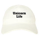 Unicorn Life Dad Hat in White