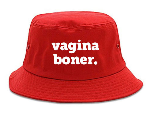 Very Nice Vagina Boner Female Black Bucket Hat Red