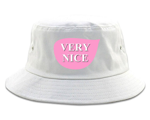 Very Nice Tear Drop Pink Logo Black Bucket Hat