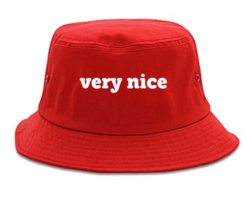 Very Nice Font Style Logo Black Bucket Hat Red